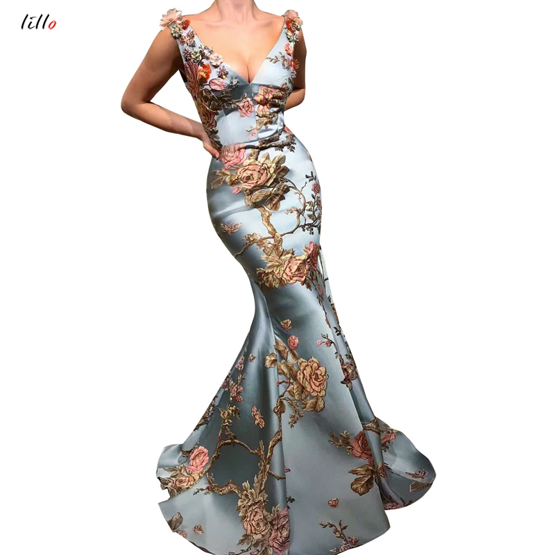 Sexy Deep V-neck Printed Trumpet / Mermaid Dress 2019 unique design elegant temperament party dress summer fashion high quality
Sexy Deep V-neck Printed Trumpet / Mermaid Dress 2019 unique design elegant temperament party dress summer fashion high quality