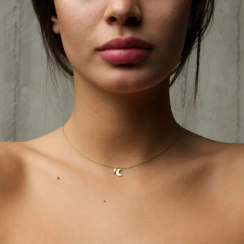 Moon Necklaces & Pendants 2017 Simple Gold Silver Color Chain Clavicle Chain Fashion Jewelry Colar Feminino Collier Ras Du Cou
Moon Necklaces & Pendants 2017 Simple Gold Silver Color Chain Clavicle Chain Fashion Jewelry Colar Feminino Collier Ras Du Cou