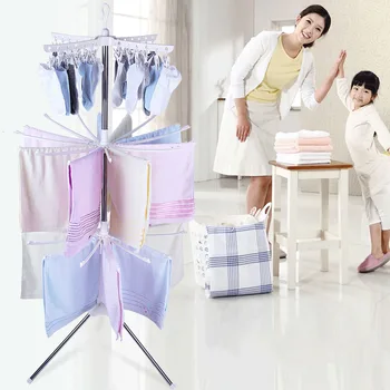Folding Drying Rack Baby Clothes Dryer with 24 Drying Clips and 32 Rods 360-Degree Dry Hanger for Underwear Bras Lingerie Socks
Folding Drying Rack Baby Clothes Dryer with 24 Drying Clips and 32 Rods 360-Degree Dry Hanger for Underwear Bras Lingerie Socks