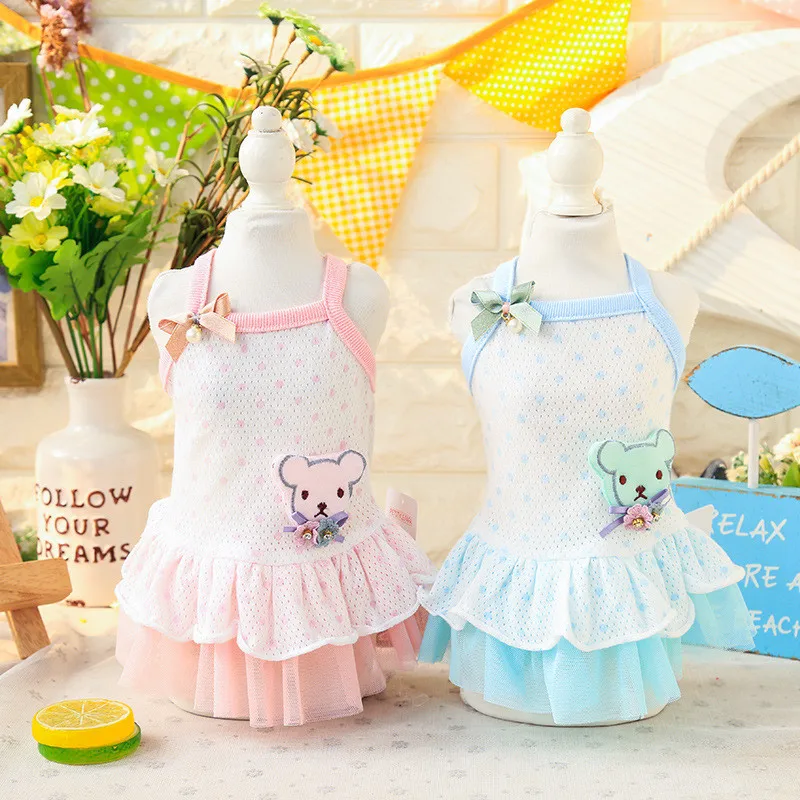 Bear Lace Dog Dress Pet Products Summer 100% Cotton Clothing For Dogs Chihuahua Teddy Pet Puppy Dog Clothes
Bear Lace Dog Dress Pet Products Summer 100% Cotton Clothing For Dogs Chihuahua Teddy Pet Puppy Dog Clothes