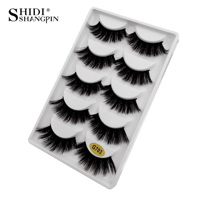 5 Pairs False Eyelashes 3D Strip Mink Lashes Thick Fake Faux Eyelashes Makeup Beauty Handmade Natural Long Mink Eyelashes G703
5 Pairs False Eyelashes 3D Strip Mink Lashes Thick Fake Faux Eyelashes Makeup Beauty Handmade Natural Long Mink Eyelashes G703
