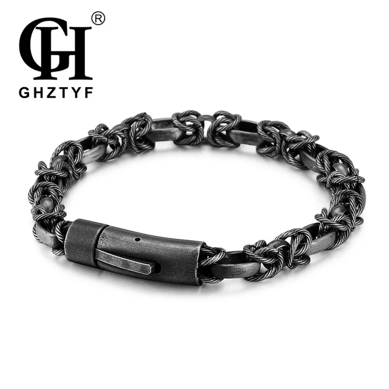 GHZTYF Hombres Stainless Steel Men's Bracelet Pulsera Men Steel's Chain Link Punk Bracelets Vintage Chains Links Bangles
GHZTYF Hombres Stainless Steel Men's Bracelet Pulsera Men Steel's Chain Link Punk Bracelets Vintage Chains Links Bangles