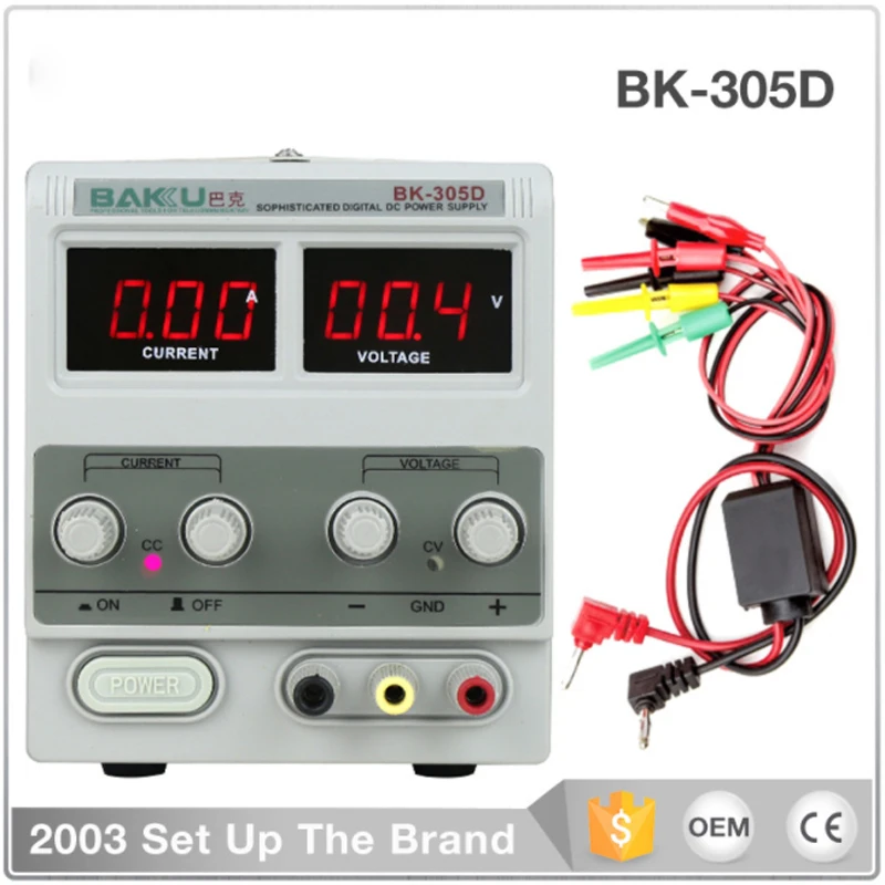 BK-305D DC power supply, notebook/mobile phone repair digital display 30V 5A adjustable
BK-305D DC power supply, notebook/mobile phone repair digital display 30V 5A adjustable