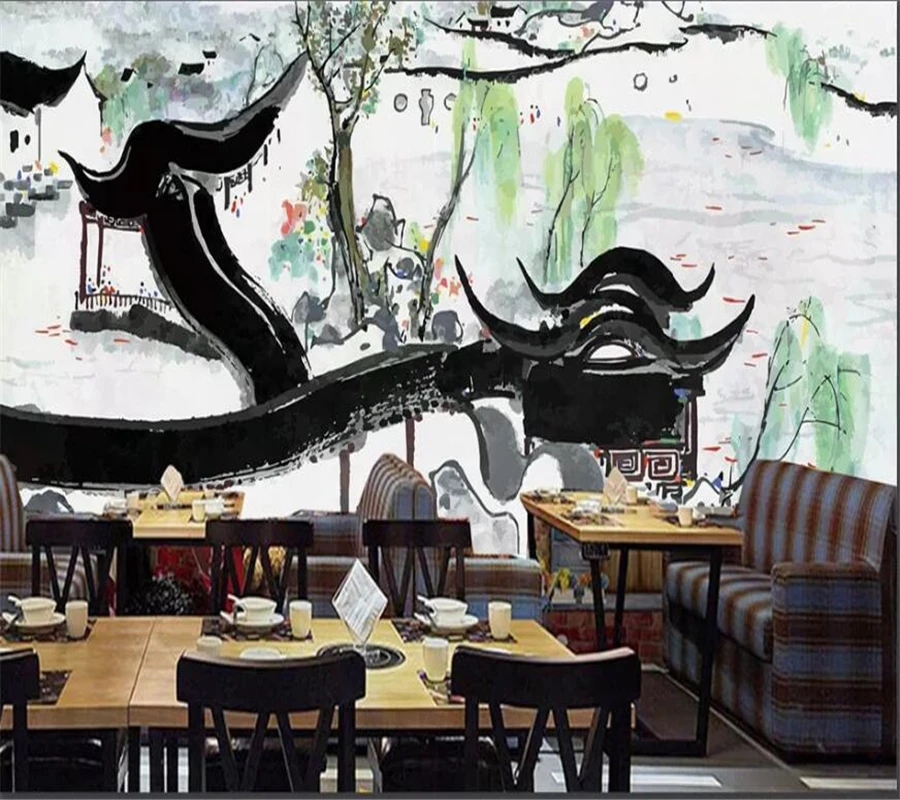 beibehang Custom wallpaper HD 3D ink painting garden hand-painted tooling wall new Chinese style landscape painting 3d wallpaper
beibehang Custom wallpaper HD 3D ink painting garden hand-painted tooling wall new Chinese style landscape painting 3d wallpaper
