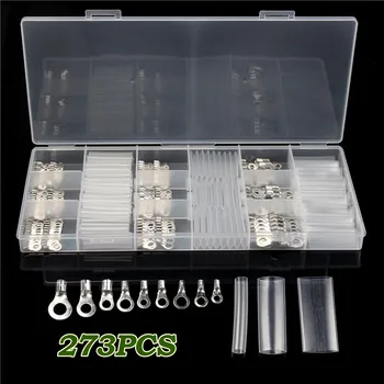 273 PCS Non-Insulated Ring Type Bare Terminal Wire Connectors+ Clear Heat Shrink Shrinkable Sleeve Tube Butt Connector Kit
273 PCS Non-Insulated Ring Type Bare Terminal Wire Connectors+ Clear Heat Shrink Shrinkable Sleeve Tube Butt Connector Kit