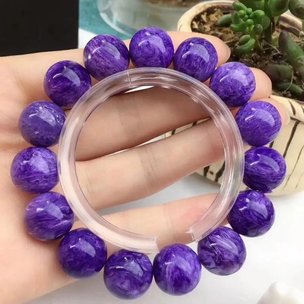 Newly Natural Purple Charoite Bracelet Gemstone 14mm Round Beads Russian Fashion Women Bracelets Drop Shipping AAAAA
Newly Natural Purple Charoite Bracelet Gemstone 14mm Round Beads Russian Fashion Women Bracelets Drop Shipping AAAAA