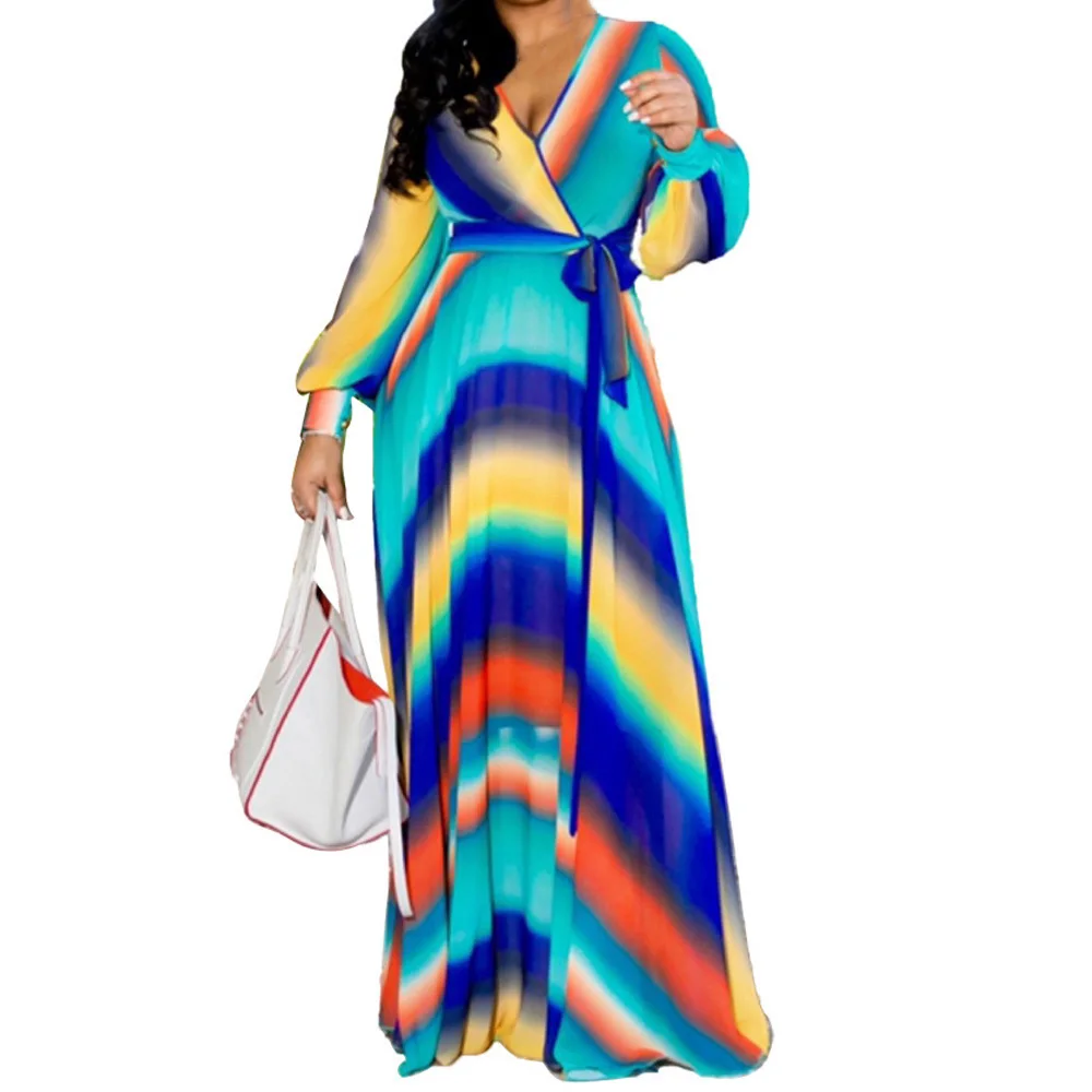 New Fashion Autumn Elegant Women Chiffon Print Bohemian Beach Maxi Dress Sexy Deep V Neck Loose Dress Hollow Out Party Wear
New Fashion Autumn Elegant Women Chiffon Print Bohemian Beach Maxi Dress Sexy Deep V Neck Loose Dress Hollow Out Party Wear