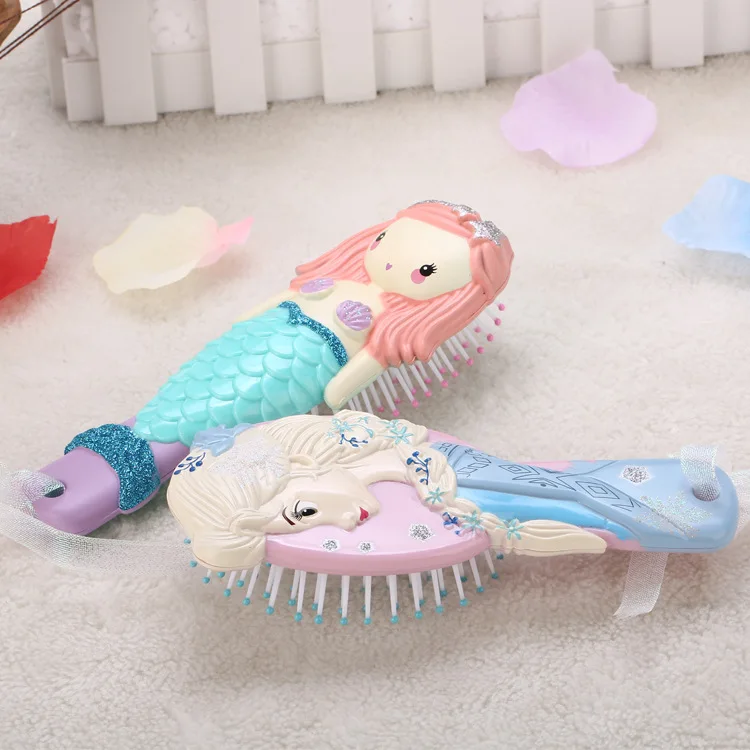Princess Cartoon Frozen Hair Brush Kids Girl Care Gentle Anti-static Brush Curly Tangle Mermaid Bristles Handle Tangle Comb Toys
Princess Cartoon Frozen Hair Brush Kids Girl Care Gentle Anti-static Brush Curly Tangle Mermaid Bristles Handle Tangle Comb Toys