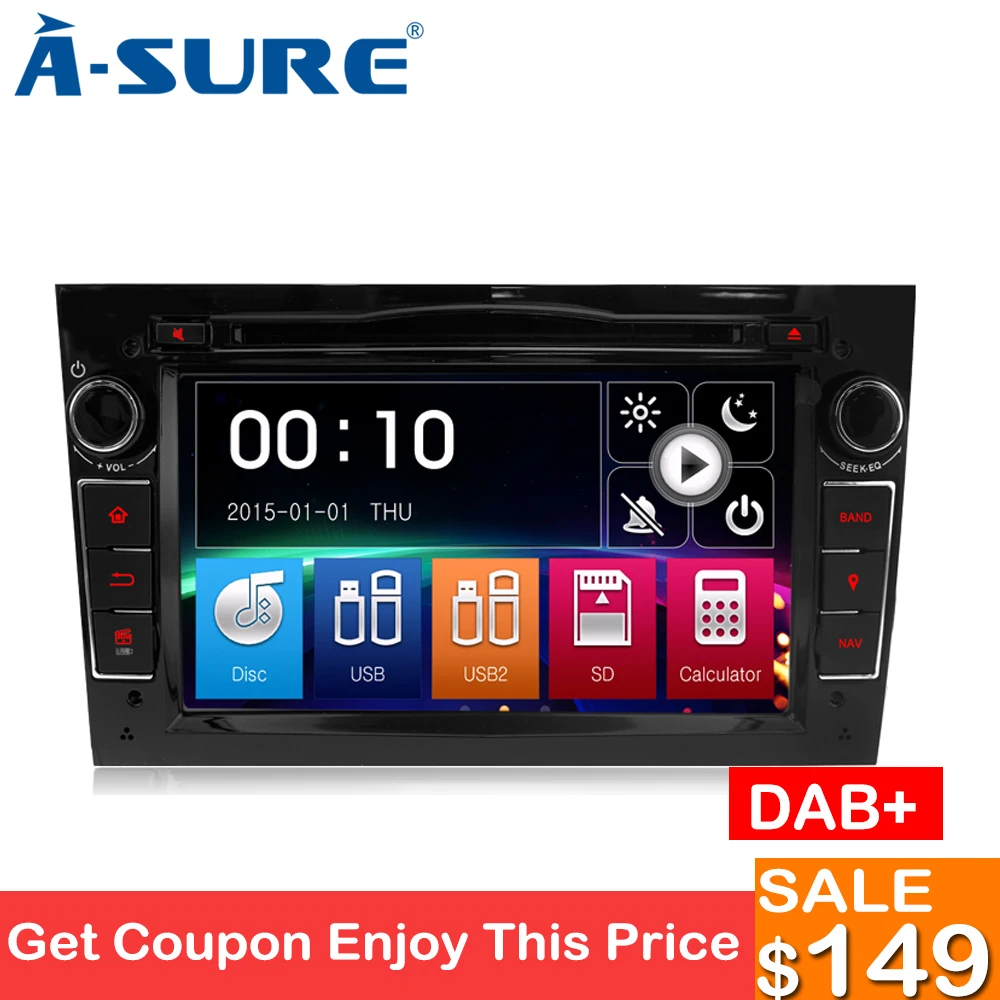 Фото A Sure 2 Din 7 дюймов Автомобильный Радио DVD Gps для Vauxhall/Opel Corsa Zafira Astra - купить