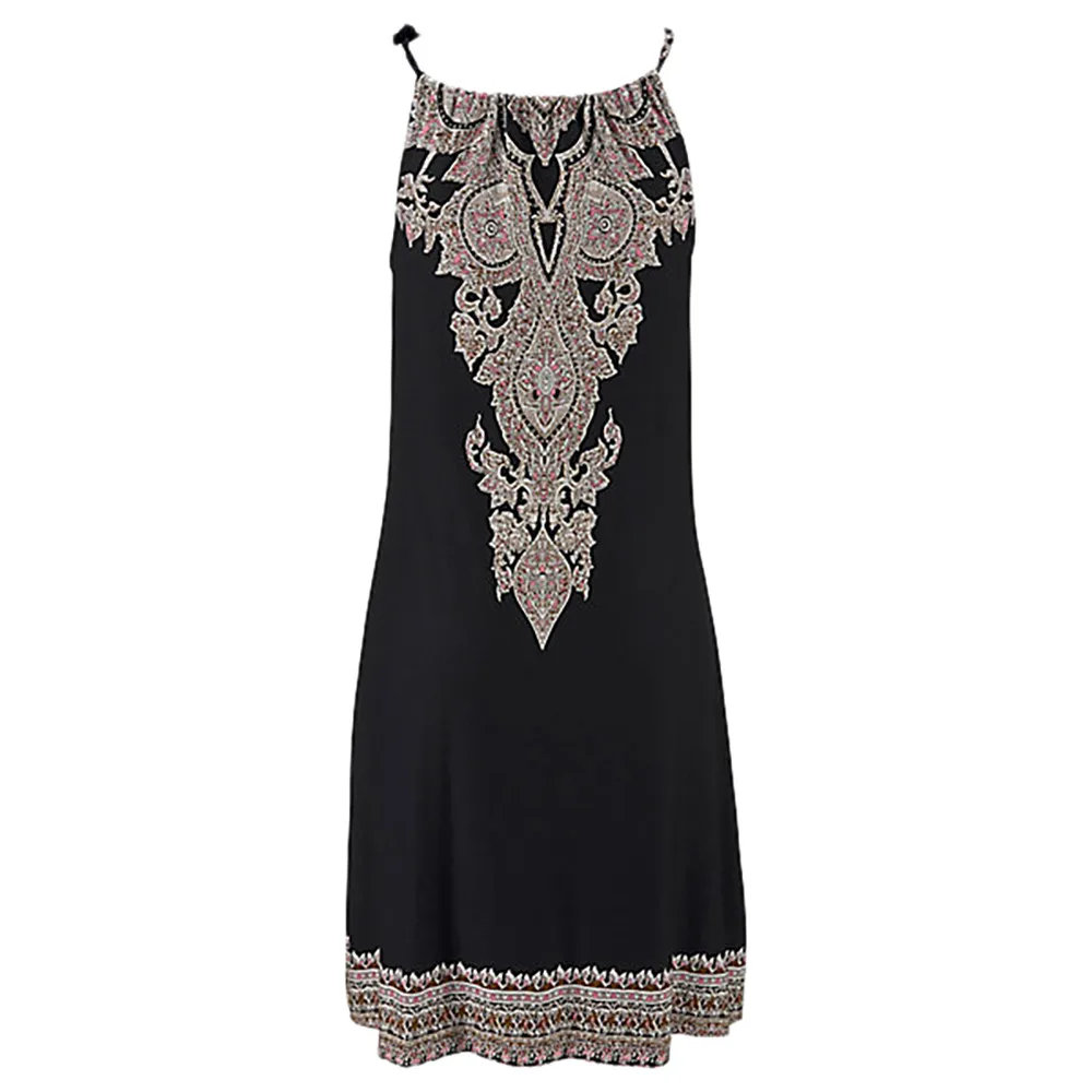 Sexy Cold Shoulder Dress Women Halter Neck Boho Print Sleeveless Casual Mini Beachwear Dress Sundress Women Dress Summer 2019
Sexy Cold Shoulder Dress Women Halter Neck Boho Print Sleeveless Casual Mini Beachwear Dress Sundress Women Dress Summer 2019
