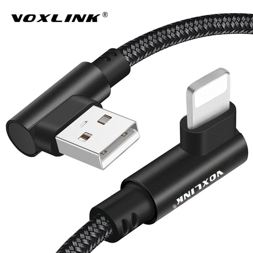 VOXLINK 90 Degree 2.4A USB Cable for iphone X XS XR Fast Charging Sync Data USB Cable For iphone xs max 8 8Plus 7 6 6s ipad mini
VOXLINK 90 Degree 2.4A USB Cable for iphone X XS XR Fast Charging Sync Data USB Cable For iphone xs max 8 8Plus 7 6 6s ipad mini