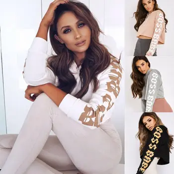 2017 New Autumn/winter Pullover Casual Women Hoodie Fleece Midriff Blouse Letter Print Women Tops
2017 New Autumn/winter Pullover Casual Women Hoodie Fleece Midriff Blouse Letter Print Women Tops