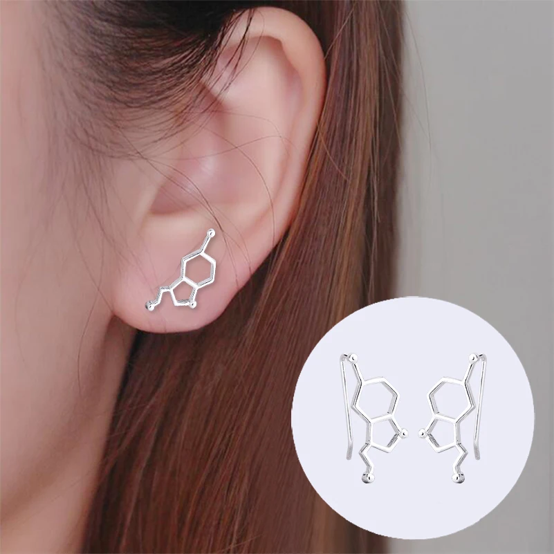 Shuangshuo 2017 New Fashion Serotonin Molecule Ear Climbers for Women Serotonin Molecule Structure ear crawler Gift for Girls
Shuangshuo 2017 New Fashion Serotonin Molecule Ear Climbers for Women Serotonin Molecule Structure ear crawler Gift for Girls