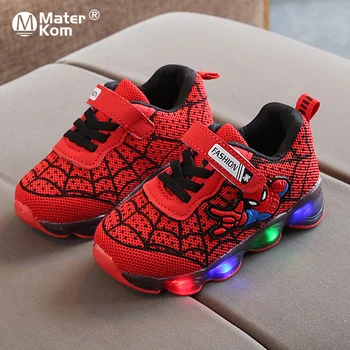 Size21-30 LED Luminous Spiderman Kids Shoes for Boys Girls Light Children Luminous Sneakers Baby Mesh Sport Boy Girl Light Shoes
Size21-30 LED Luminous Spiderman Kids Shoes for Boys Girls Light Children Luminous Sneakers Baby Mesh Sport Boy Girl Light Shoes