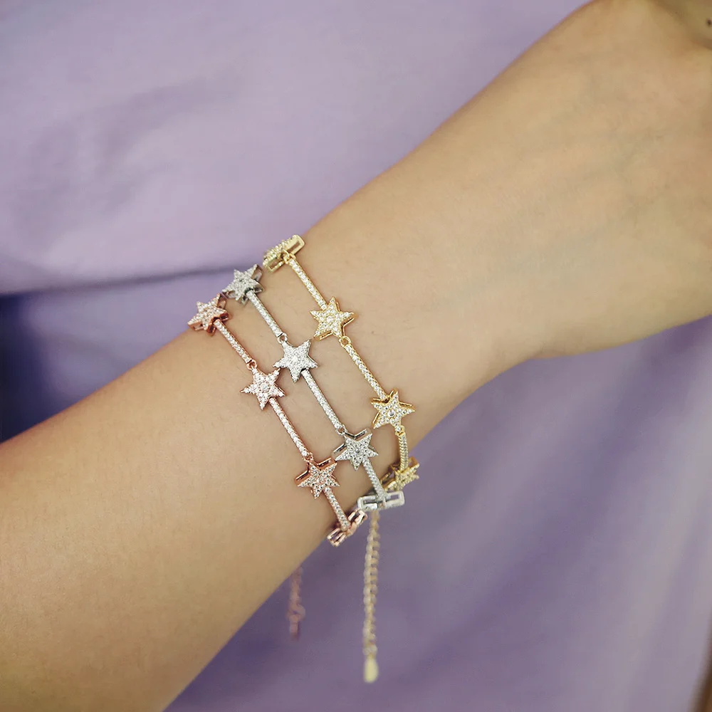 Cute cz Star Hand String Bracelet Micro Paved CZ Zircon Beads Lucky charm Adjustable Women Yoga pulsera dainty bracelet adjust
Cute cz Star Hand String Bracelet Micro Paved CZ Zircon Beads Lucky charm Adjustable Women Yoga pulsera dainty bracelet adjust