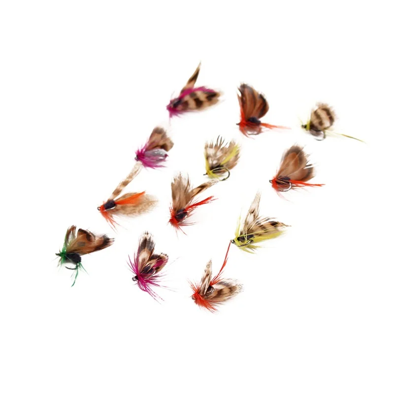 12Pcs #8 Artificial Soft Bait Feather Single Hooks Pesca Fly Fishing Lure Baits Set Floating Insect Dry Flies Fishing Lure Set
12Pcs #8 Artificial Soft Bait Feather Single Hooks Pesca Fly Fishing Lure Baits Set Floating Insect Dry Flies Fishing Lure Set
