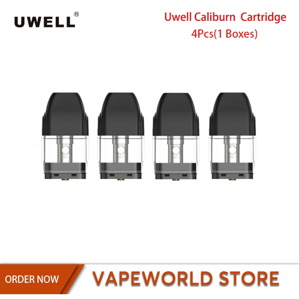 4Pcs Original Uwell Caliburn Cartridge 2ml 1.4ohm Electronic Cigarette Accessories For Kit Vape | Электроника