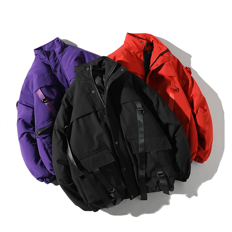 Fashion men's cotton jacket 2019 Winter Casual Windbreaker Mens Parka Hip hop Bandage design Coats Man Streetwear Outwear
Fashion men's cotton jacket 2019 Winter Casual Windbreaker Mens Parka Hip hop Bandage design Coats Man Streetwear Outwear