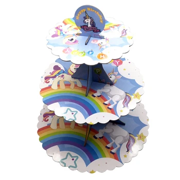 1set/lot Happy Baby Shower Kids Girls Favors Unicorn Theme Cupcake Holder Birthday Party Decoration 3 Tier Paperboard Cake Stand
1set/lot Happy Baby Shower Kids Girls Favors Unicorn Theme Cupcake Holder Birthday Party Decoration 3 Tier Paperboard Cake Stand