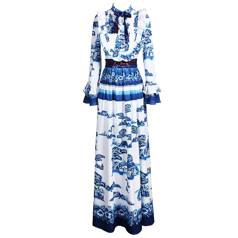 S-4XL High Quality New Summer And Autumn 2019 Runway Heavy Pressure Pleated Lace Sequined Waist Court Temperament Long Dress
S-4XL High Quality New Summer And Autumn 2019 Runway Heavy Pressure Pleated Lace Sequined Waist Court Temperament Long Dress