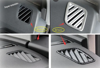 Lapetus Dashboard Air Conditioning AC Outlet Vent Frame Accessories Cover Trim Carbon Fiber Look For Audi Q5 2018 2019 2020 ABS