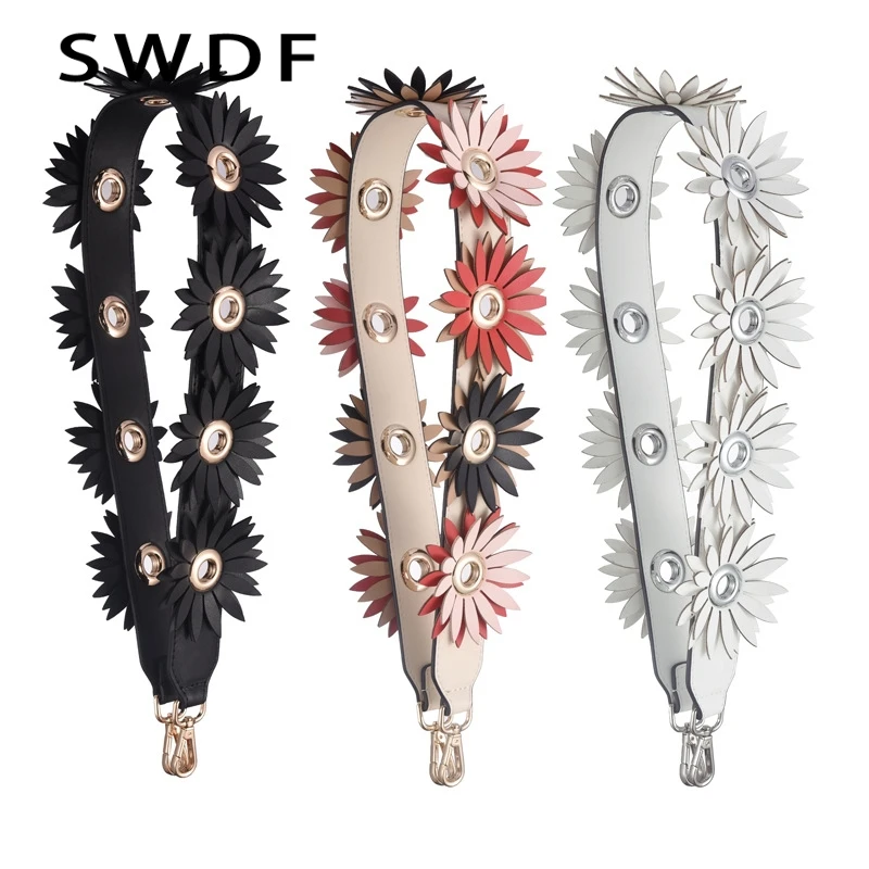 SWDF Flower color matching corns Sunflower Wide First layer cowhide Strap You Rivet Flowers Shoulder Strap Handbag Shoulder Bag
SWDF Flower color matching corns Sunflower Wide First layer cowhide Strap You Rivet Flowers Shoulder Strap Handbag Shoulder Bag