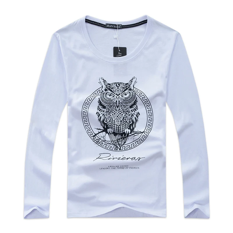 Mens T Shirts Fashion 2018 Cotton Slim O-neck T Shirt Owl Printed Men Long Sleeve 5 Colors Plus Size 5XL
Mens T Shirts Fashion 2018 Cotton Slim O-neck T Shirt Owl Printed Men Long Sleeve 5 Colors Plus Size 5XL