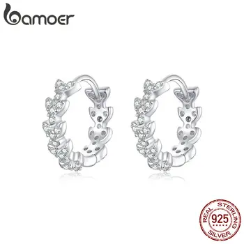 bamoer Dazzling Hoop Earrings for Women Cubic Zirconia Leaf Round Ear Hoops 925 Sterling Silver Fashion Jewelry Bijoux BSE150
bamoer Dazzling Hoop Earrings for Women Cubic Zirconia Leaf Round Ear Hoops 925 Sterling Silver Fashion Jewelry Bijoux BSE150