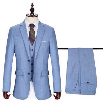 Men's Check Suit Slim Fit Suits Men's Business Casual Clothing Groomsman Three-piece Suit Blazers Jacket Pants Trousers vest
Men's Check Suit Slim Fit Suits Men's Business Casual Clothing Groomsman Three-piece Suit Blazers Jacket Pants Trousers vest