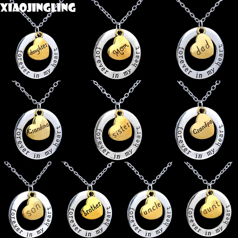 XIAOJINGLING Christmas Day Forever in My Heart Memory Necklace Alphabet Letter Heart Pendant Necklace Grandma/Grandma/Dad/Mom
XIAOJINGLING Christmas Day Forever in My Heart Memory Necklace Alphabet Letter Heart Pendant Necklace Grandma/Grandma/Dad/Mom