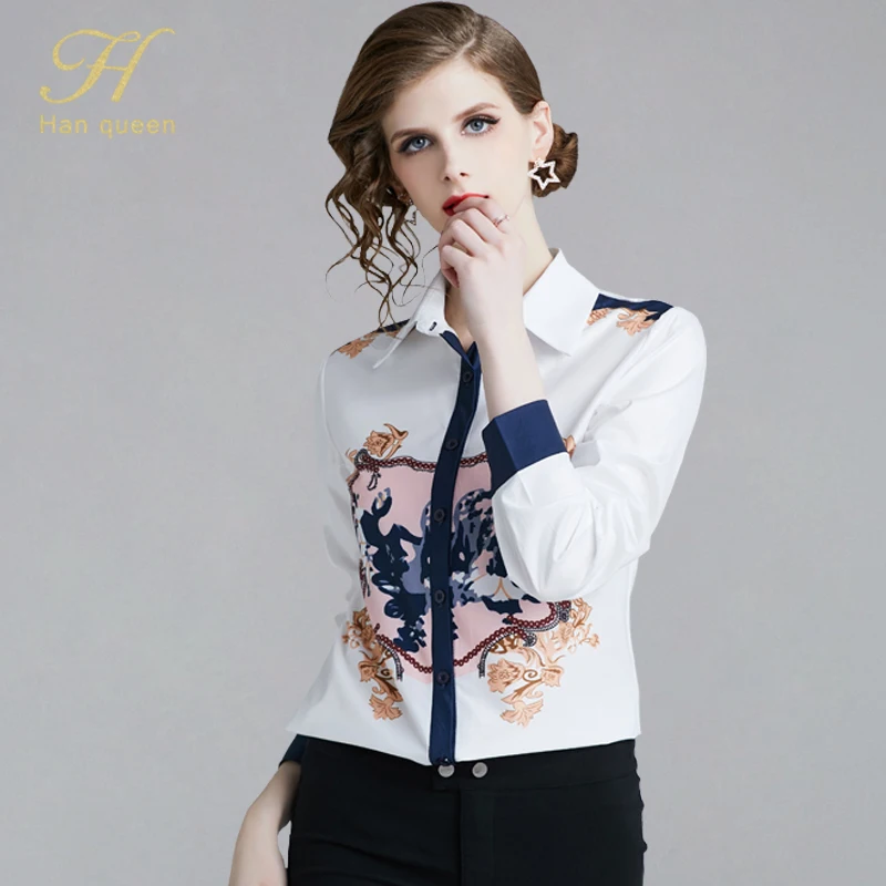 H han queen Women Shirts Summer Casual Loose Chiffon Blouse White Top Camisa Feminina Long Sleeve Ladies Print Blouses Plus Size
H han queen Women Shirts Summer Casual Loose Chiffon Blouse White Top Camisa Feminina Long Sleeve Ladies Print Blouses Plus Size