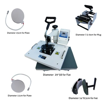 New Digital Clamshell 15" X 12" (38 X 30cm) Heat Transfer Press Machine 5 in 1 Combo T-Shirt Sublimation Machine
New Digital Clamshell 15" X 12" (38 X 30cm) Heat Transfer Press Machine 5 in 1 Combo T-Shirt Sublimation Machine
