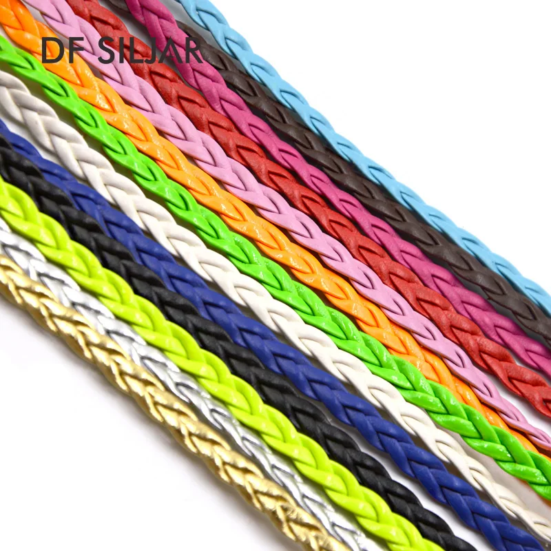 1m/lot 5mm PU Flat Leather Cord Bracelet Braided Cords Rope Thread String Fit Necklace DIY Jewelry Making Findings Y748
1m/lot 5mm PU Flat Leather Cord Bracelet Braided Cords Rope Thread String Fit Necklace DIY Jewelry Making Findings Y748