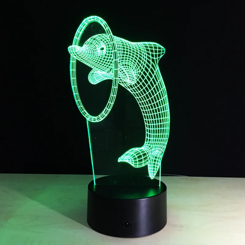 3D Illusion Led Night Light 7 Colors Changing Dolphin Shape USB Table Lamp LED Desk Night Light Novelty Gift for Christmas
3D Illusion Led Night Light 7 Colors Changing Dolphin Shape USB Table Lamp LED Desk Night Light Novelty Gift for Christmas
