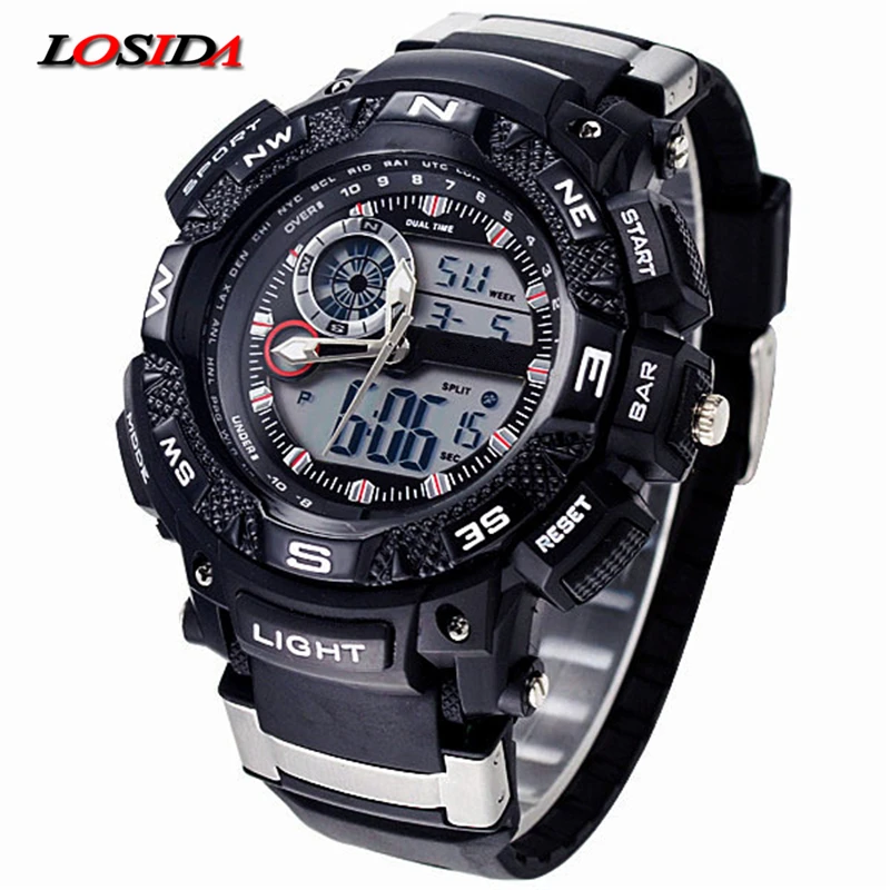 Losida G Style Shock Waterproof Outdoor Sports Watches Men Quartz Watch Clock Digital Military LED Wrist Watch Relogio Masculino
Losida G Style Shock Waterproof Outdoor Sports Watches Men Quartz Watch Clock Digital Military LED Wrist Watch Relogio Masculino