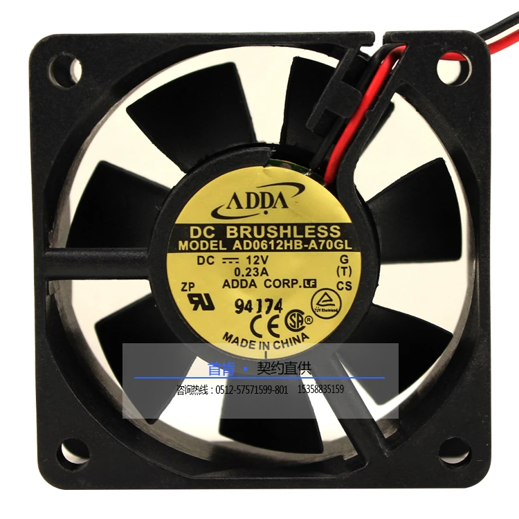 Новый ADDA 6 см 6025 12V 0.23A AD0612HB-A70GL блок питания ATX вентилятор охлаждения
Новый ADDA 6 см 6025 12V 0.23A AD0612HB-A70GL блок питания ATX вентилятор охлаждения