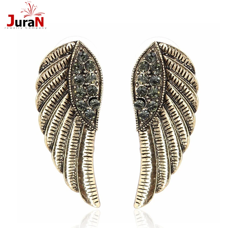 2018 Hot Angel Wings Vintage Earrings Rose Filled Glowing Austrian Crystal Stud Luxury Women Earrings Jewelry E1408
2018 Hot Angel Wings Vintage Earrings Rose Filled Glowing Austrian Crystal Stud Luxury Women Earrings Jewelry E1408