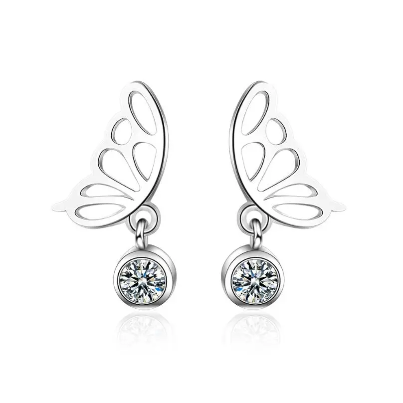 New Simple Butterfly Wing Zircon Drop Earrings For Women Trend Creative 925 Sterling Silver Jewelry Party Gift Oorbellen SAE154
New Simple Butterfly Wing Zircon Drop Earrings For Women Trend Creative 925 Sterling Silver Jewelry Party Gift Oorbellen SAE154