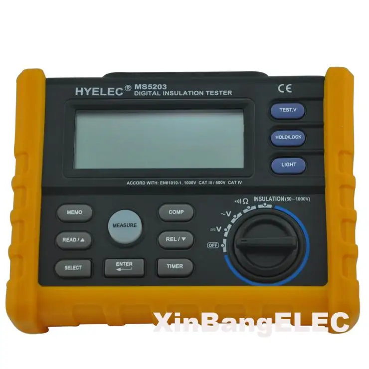 Digital Megger 1000V Digital Insulation Resistance Tester Meter 0.01 Ohm~200 Ohm MegOhmmeter
Digital Megger 1000V Digital Insulation Resistance Tester Meter 0.01 Ohm~200 Ohm MegOhmmeter