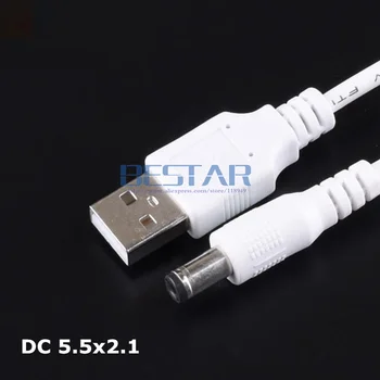 White USB To 5.5*2.1mm /DC 5521 5.5x2.1mm 5.5 mm x 2.1 mm 5.5mm/2.1mm Jack Plug DC Power charging charge Adapter Cable 1M 3FT 
White USB To 5.5*2.1mm /DC 5521 5.5x2.1mm 5.5 mm x 2.1 mm 5.5mm/2.1mm Jack Plug DC Power charging charge Adapter Cable 1M 3FT