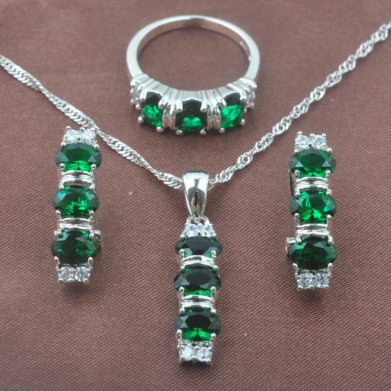 2019 New 925 Sterling Silver Jewelry Set Natura Green Crystal Wedding Jewelry Necklace Pendant Earrings Ring TZ0156
2019 New 925 Sterling Silver Jewelry Set Natura Green Crystal Wedding Jewelry Necklace Pendant Earrings Ring TZ0156