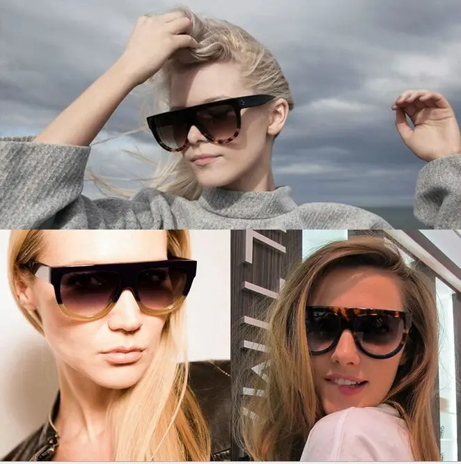 Фото Модные квадратные солнцезащитные очки для женщин Ретро брендовые дизайнерские