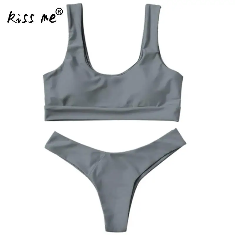 Sport Style Bikini Solid U Neck For Women Sexy Tankini For Women Swimwear For Bathing Suits Two Piece Swimsuit Cute Beach Suit
Sport Style Bikini Solid U Neck For Women Sexy Tankini For Women Swimwear For Bathing Suits Two Piece Swimsuit Cute Beach Suit