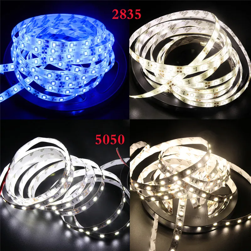 New-SMD-2835-5050-led-strip-tape-light-12V-60leds-M-waterproof-IP65-IP21-Warm-White