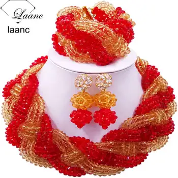 12 Rows Handmade Red Champage Gold Crystal Plait African Jewelry Set Nigerian Beads Wedding Jewelry Sets Free Shipping 12BZ008
12 Rows Handmade Red Champage Gold Crystal Plait African Jewelry Set Nigerian Beads Wedding Jewelry Sets Free Shipping 12BZ008