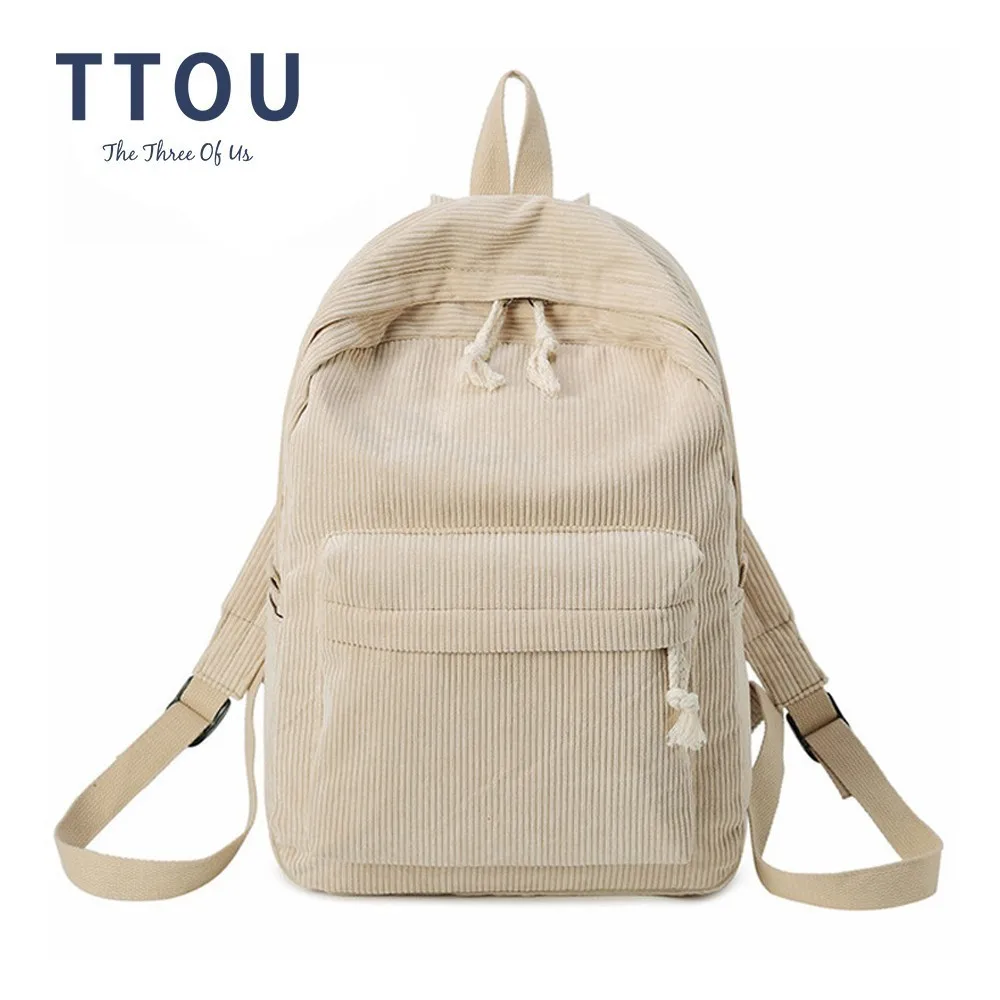 TTOU Women Corduroy Softback Solid Travel Bag Fashion Soft Handle Mochilas Mujer Escolar School Bag For Girls Sac A Dos
TTOU Women Corduroy Softback Solid Travel Bag Fashion Soft Handle Mochilas Mujer Escolar School Bag For Girls Sac A Dos
