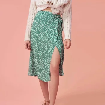 Vitage Summer skirt Sexy button split Green floral long skirts womens high waist skirts Streetwear korean fashion boho skirts
Vitage Summer skirt Sexy button split Green floral long skirts womens high waist skirts Streetwear korean fashion boho skirts