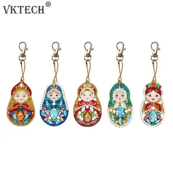 5pcs DIY Doll Diamond Painting Keychain Full Drill Special Shaped Diamond Painting Cross Stitch Embroidery Key Ring Pendant
5pcs DIY Doll Diamond Painting Keychain Full Drill Special Shaped Diamond Painting Cross Stitch Embroidery Key Ring Pendant
