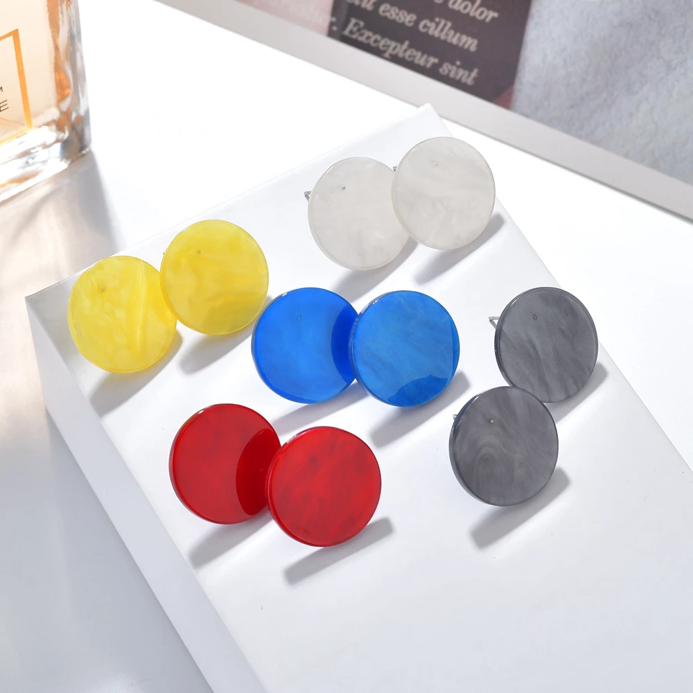 2019 Simple Fashion Jewelry Colorful Acrylic Round Stud Earrings For Women Girls Small Resin Earrings Party Jewelry Accessories
2019 Simple Fashion Jewelry Colorful Acrylic Round Stud Earrings For Women Girls Small Resin Earrings Party Jewelry Accessories
