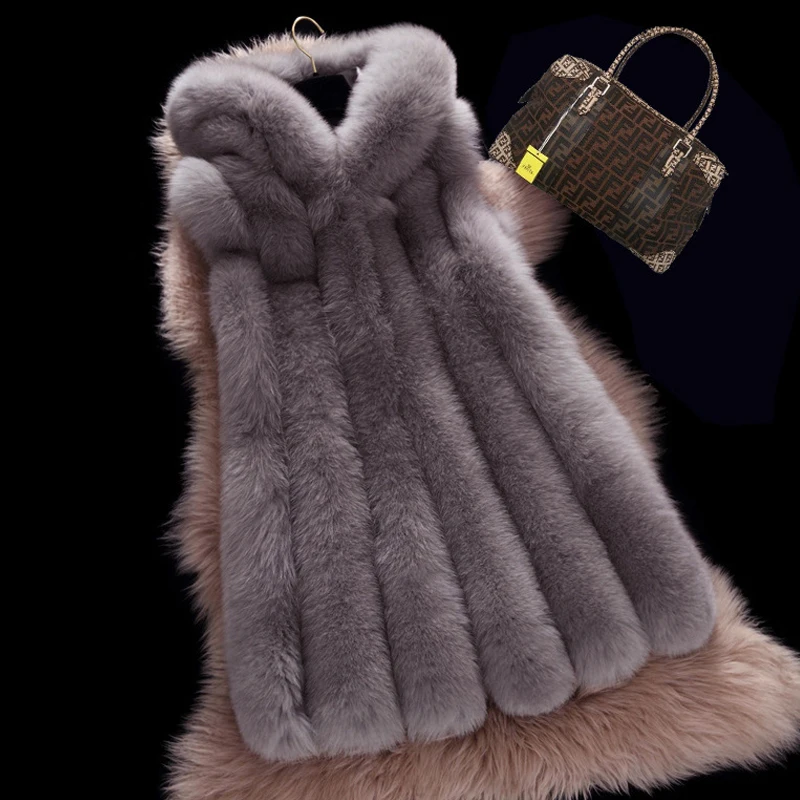 Winter Ladies Thick Warm Faux Fox Fur Vest Women Fur Trim Hood Coat Women Outerwear Women Fur Vest Jacket Long Parka 3XL
Winter Ladies Thick Warm Faux Fox Fur Vest Women Fur Trim Hood Coat Women Outerwear Women Fur Vest Jacket Long Parka 3XL